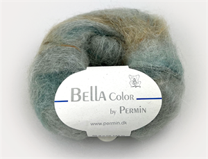 Bella color by Permin kid mohair - skøn støvet grøn med farvespil